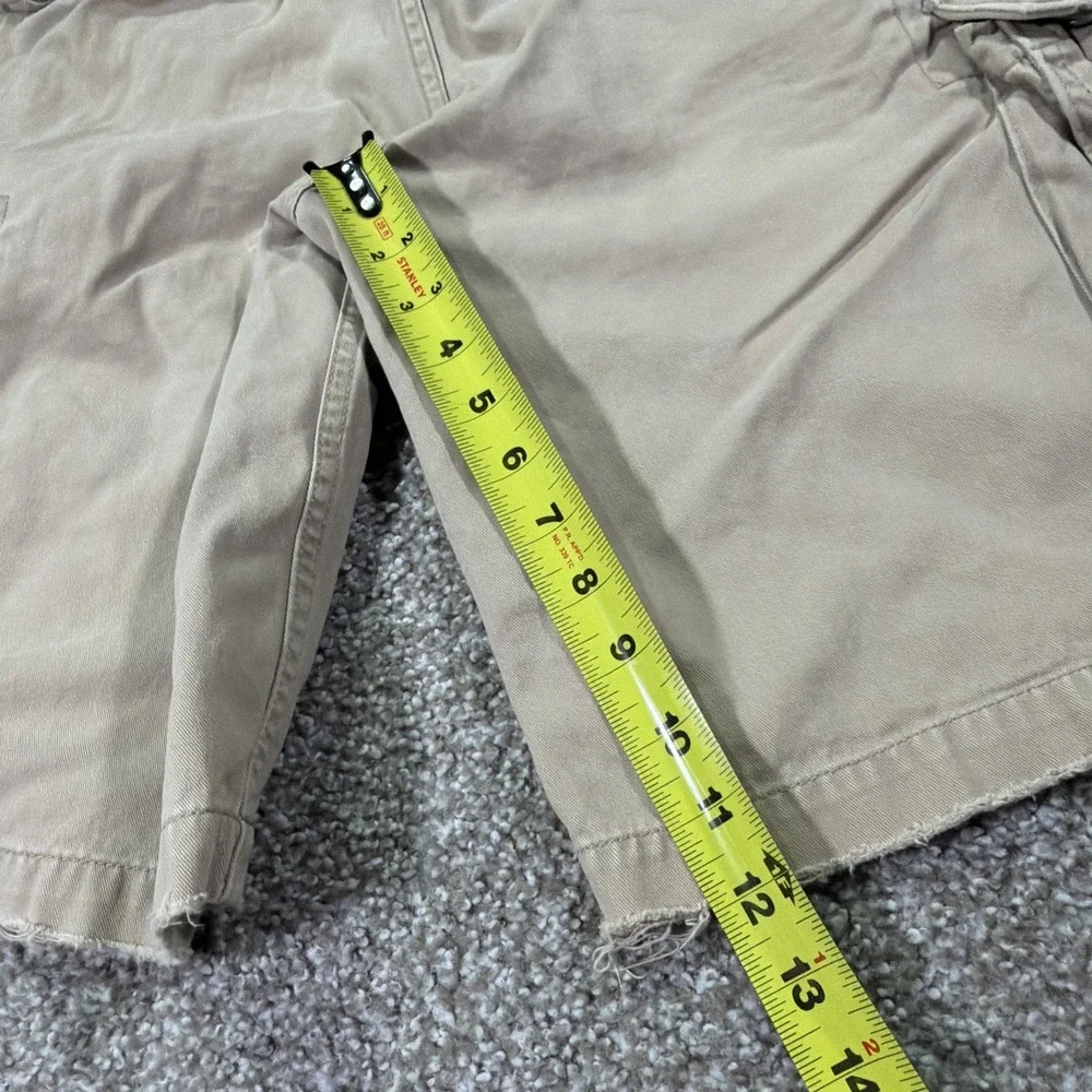 Polo Jeans Military Surplus Cargo Shorts Y2k Beige Essentials Size 34 Waist